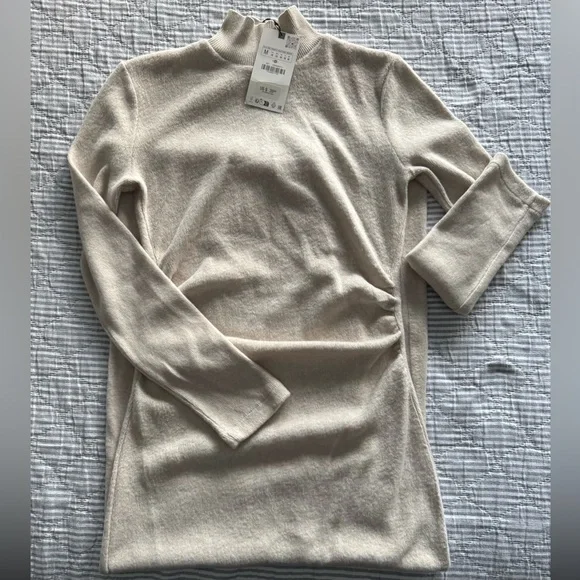 Zara Soft Beige Knit Sweater Dress - Picture 1 of 3
